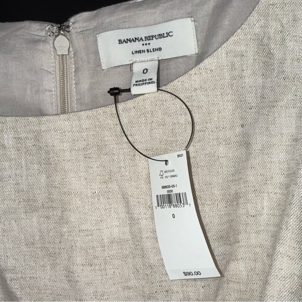 Banana Republic Cream Mini Dress - Picture 3 of 5